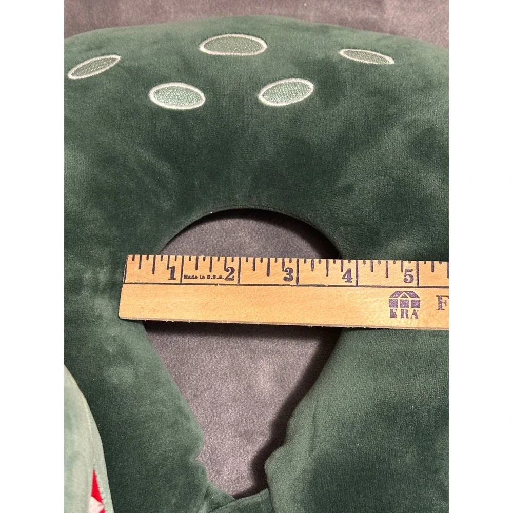 Green Crocodile Plush Travel Neck Pillow Kids Alligator Snap Closure